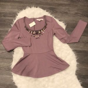 Boston Proper Peplum Blouse